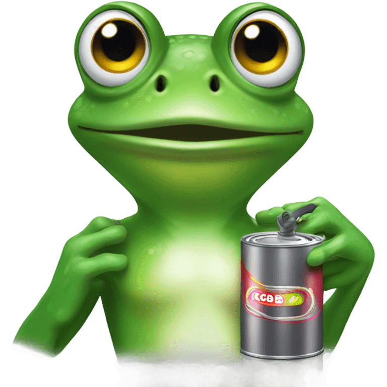 Gorgeous female Frog with a can of spray paint  emoji