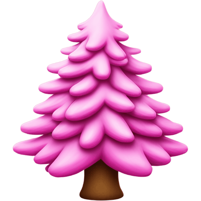 Pink Christmas tree  emoji