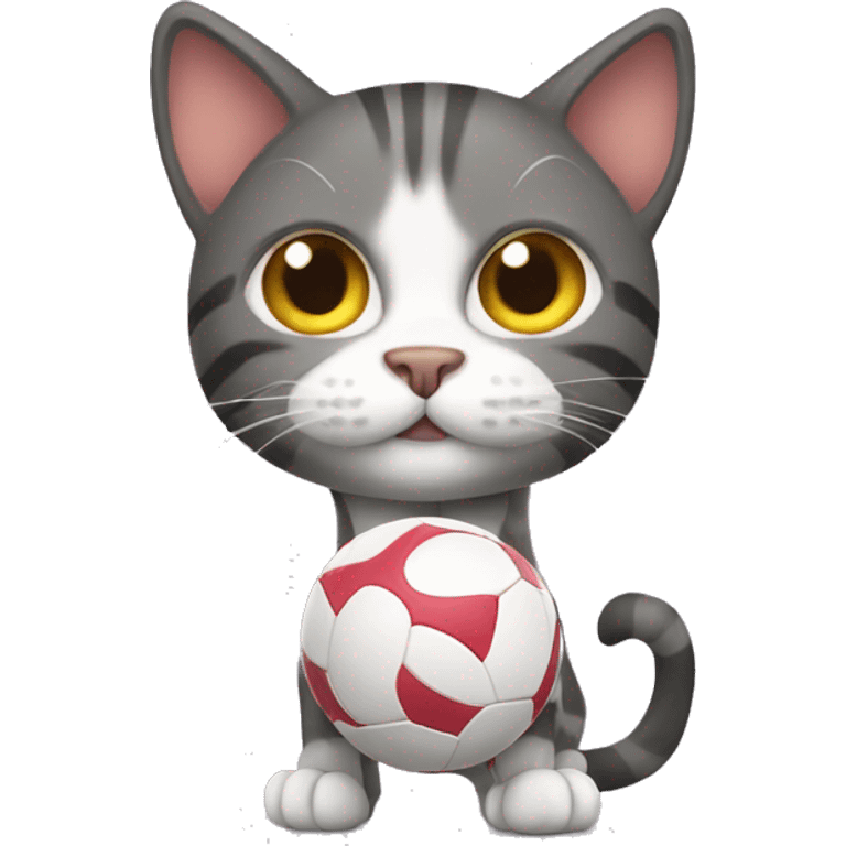 Cat with ball emoji