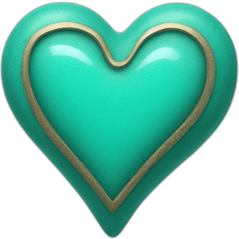 Turquoise heart emoji