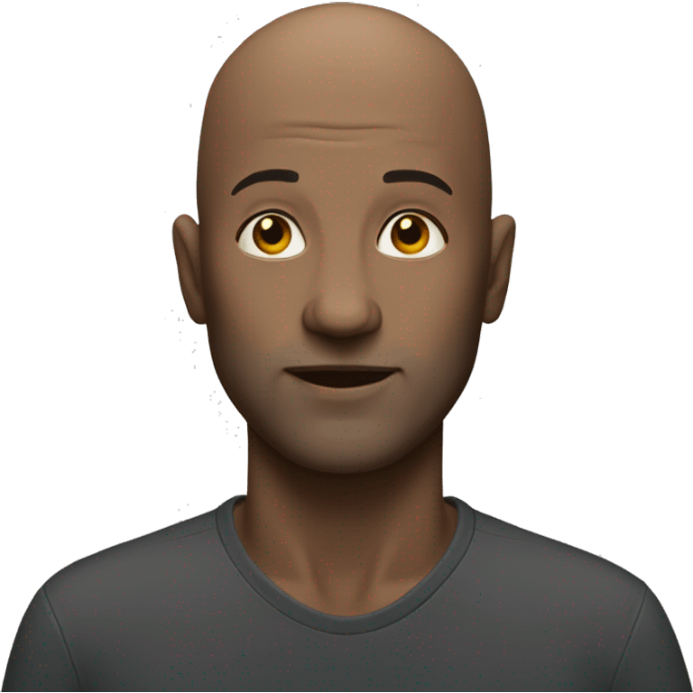 man with no hair emoji