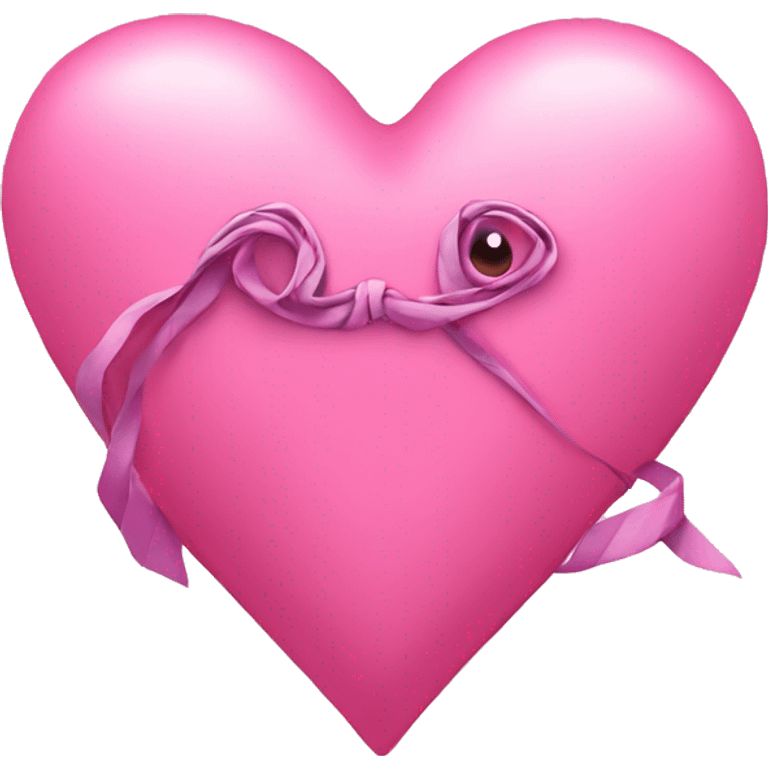 Pink heart with ties emoji