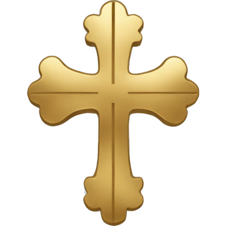 Thin gold cross emoji