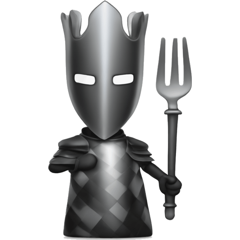 chess knight with big fork in hands emoji