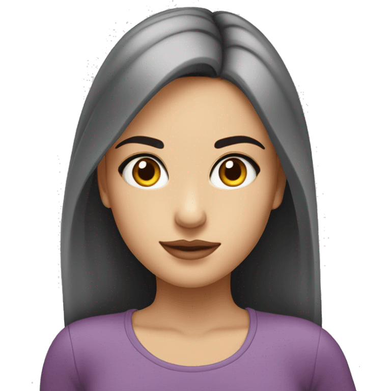 Create an emoji of a beautiful girl's face with large, expressive eyes and well-defined, arched eyebrows. Both eyes and eyebrows should look symmetrical and attractive only both eyes are needed not needed an body emoji