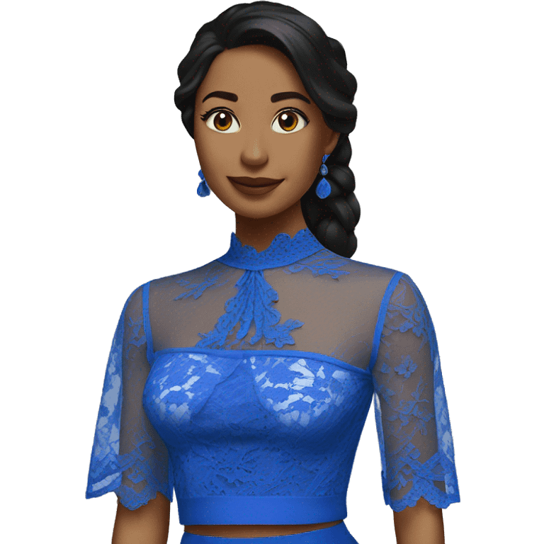 Royal blue lace top  emoji