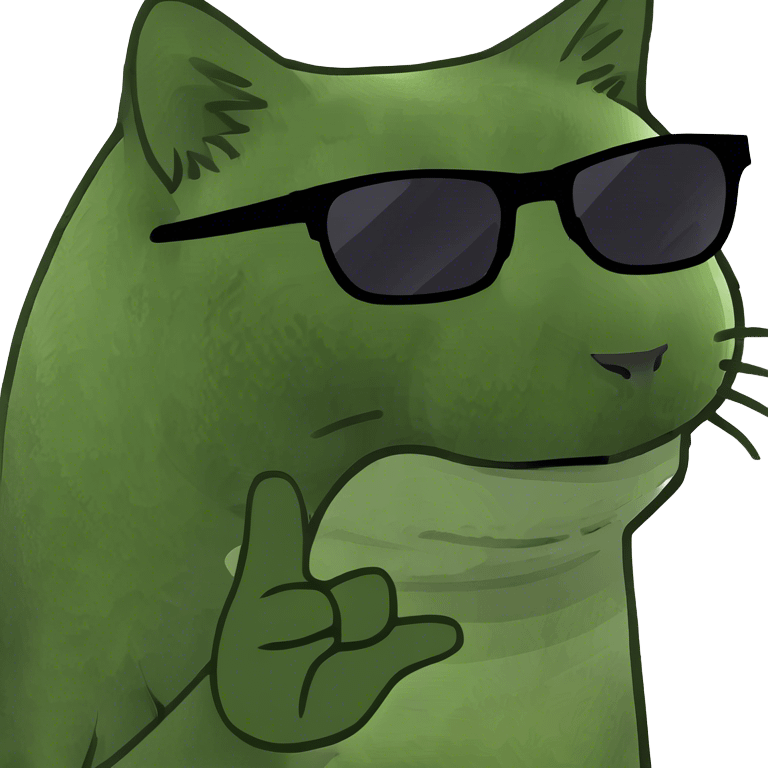 Cat with sunglasses emoji