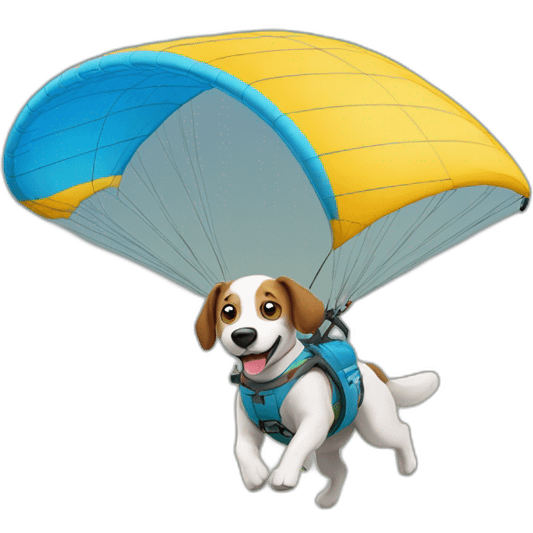 paraglider dog emoji