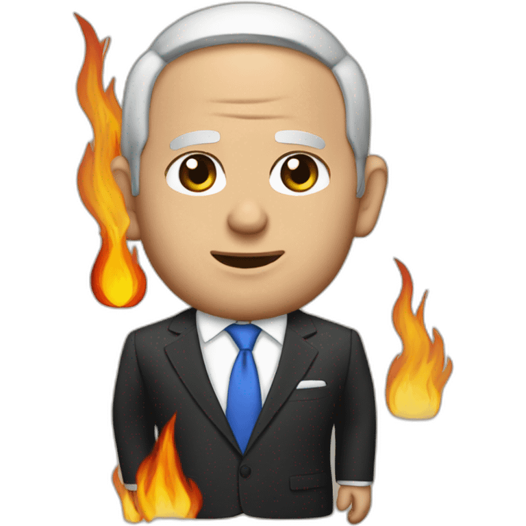 netanyahu burning lgbt emoji