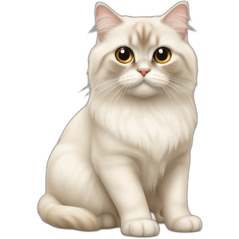 tête de sacré de birmanie mignon emoji