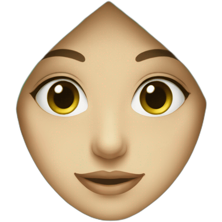 A young women with hijab with green eyes  emoji