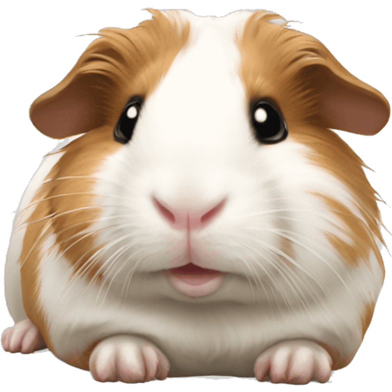 Guineapig laying down very cute but realistic emoji