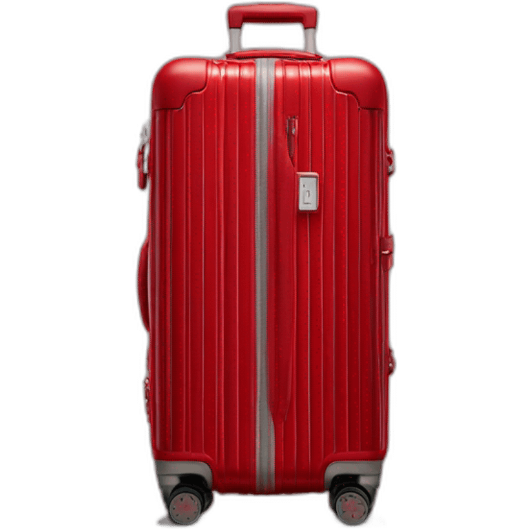 One Rimowa red Essential Cabin luggage emoji