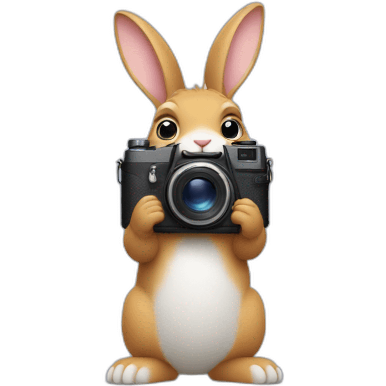 rabbit with camera emoji