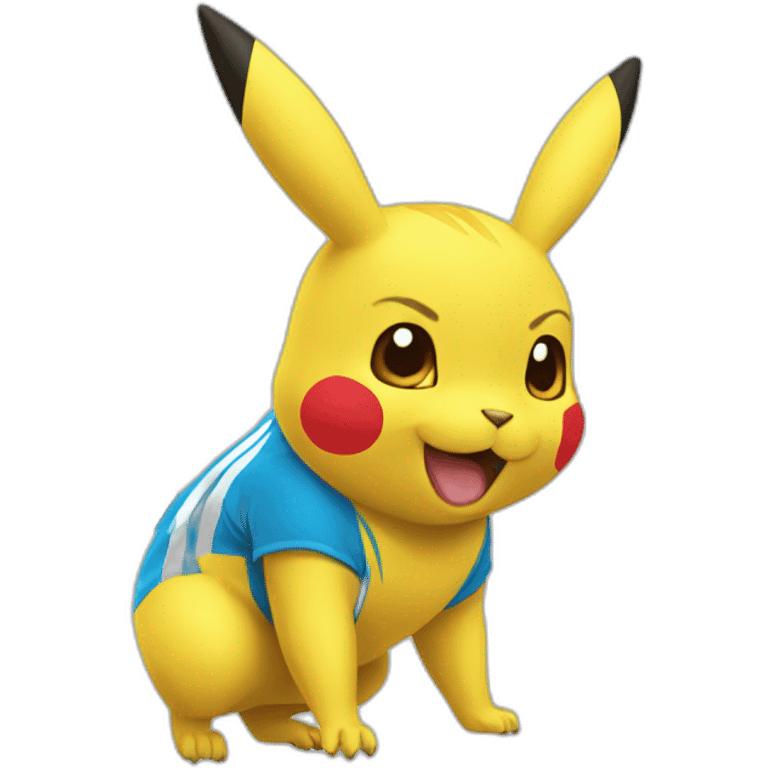 Pikatchu-soccer-fan-Marseille emoji