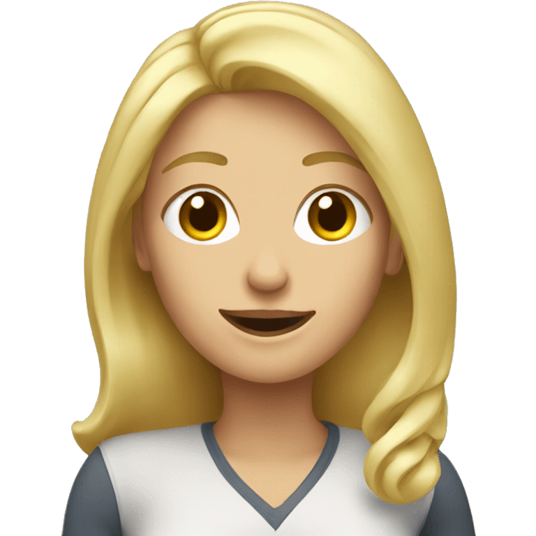 blonde woman calling emoji