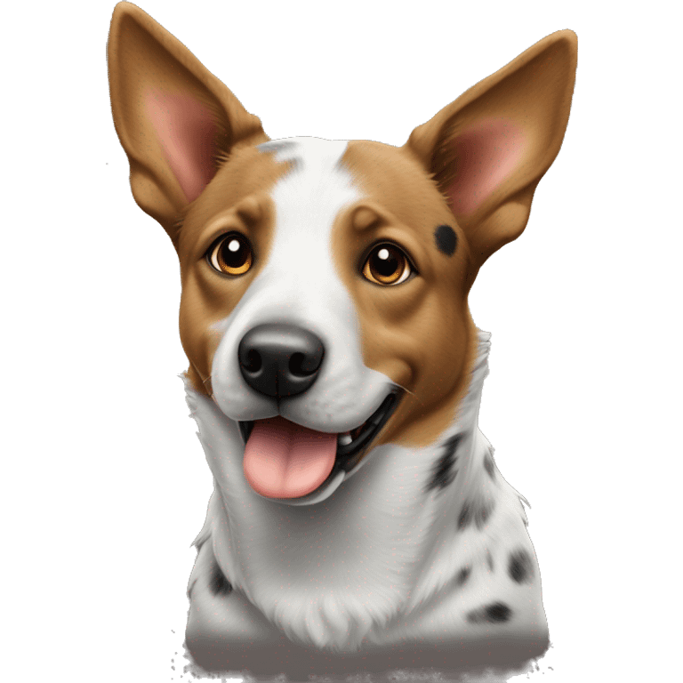 Cattle dog sitting  emoji