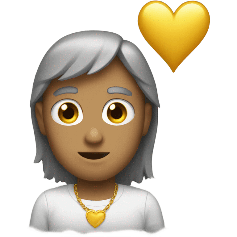 Corazón dorado emoji