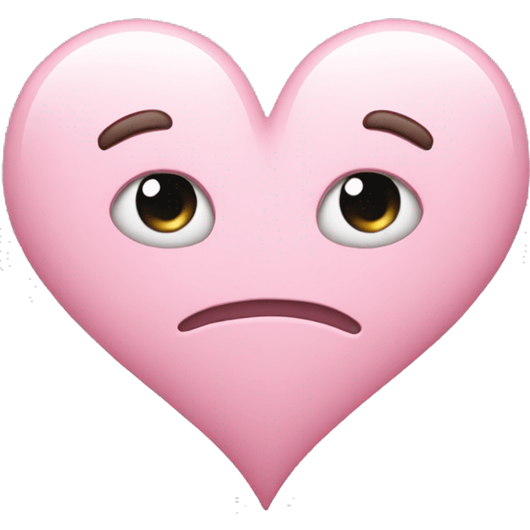 light pink heart broken emoji