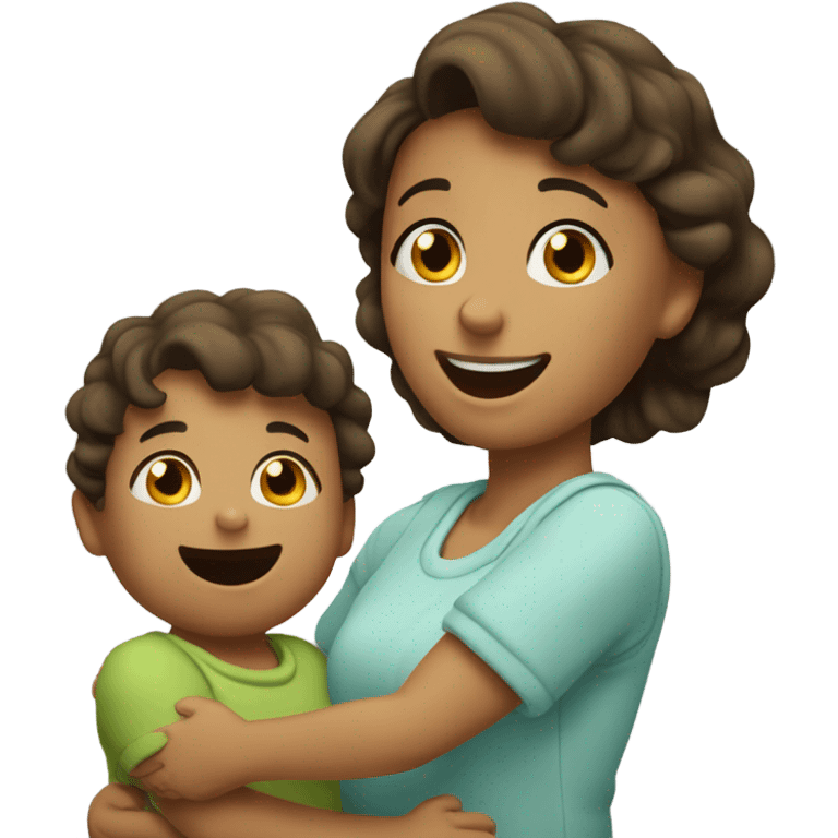 Mother and toddler emoji