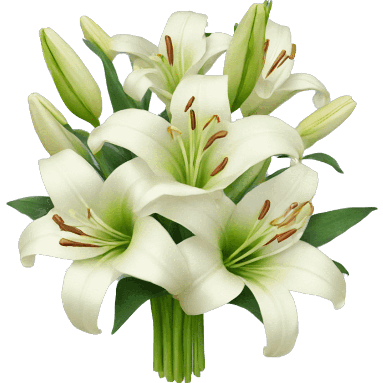 Bouquet of lilies flowers  emoji