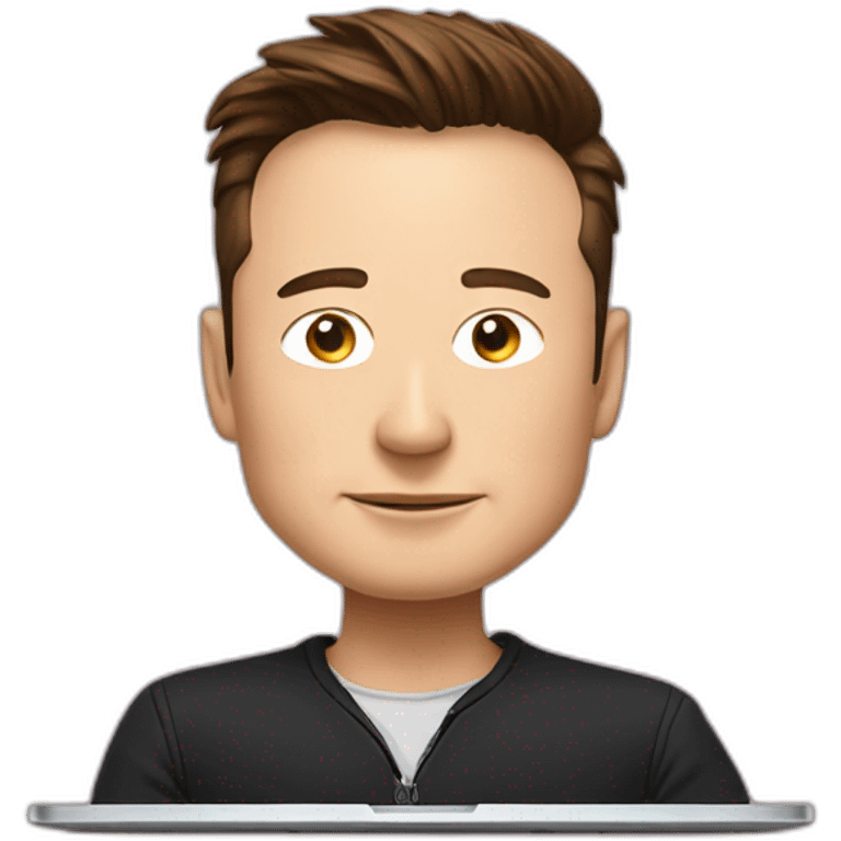 elon musk, laptop emoji