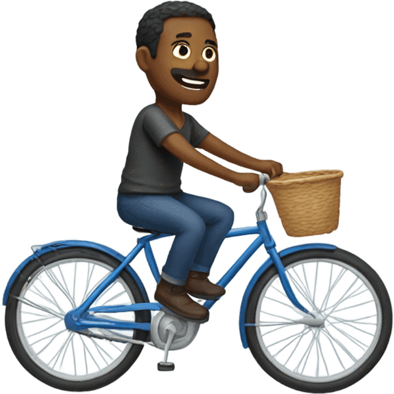 Man with no legs on a bike emoji