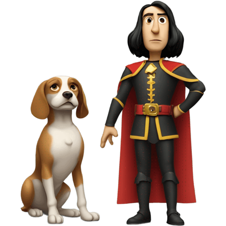 lord farquaad with a dog  emoji