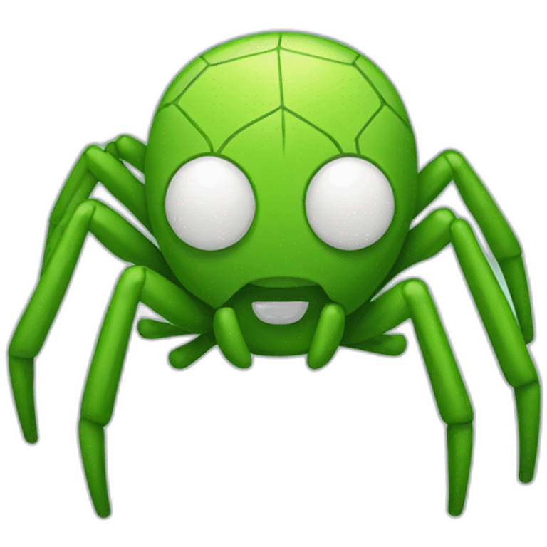 Green spider emoji