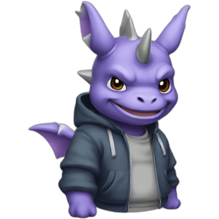 Nidoking in hoodie emoji