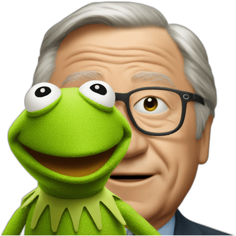 Kermit with Jean marie lepen mask emoji