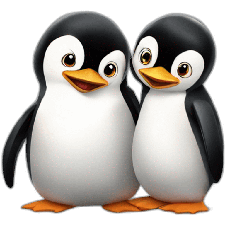 pinguin and girl emoji