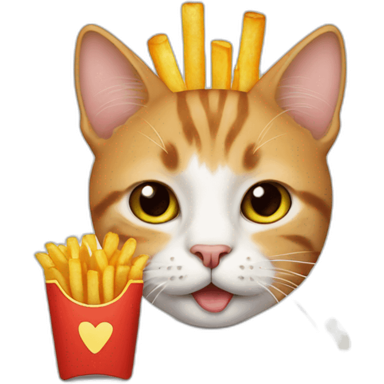 cat with fries emoji