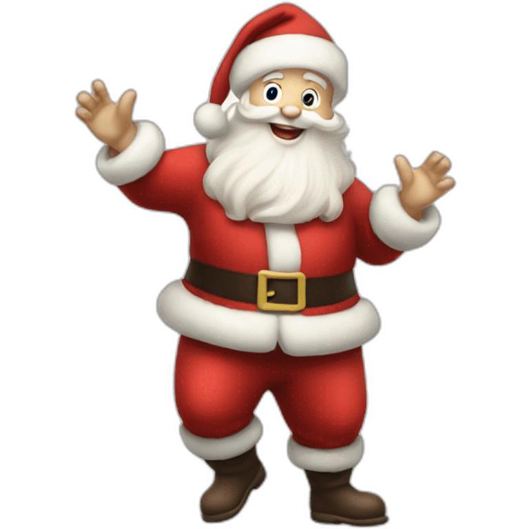 dancing pale skin santa claus full body emoji