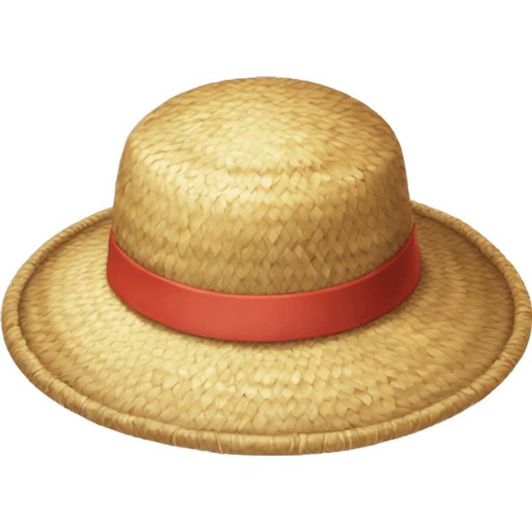 Luffy's straw hat in One Piece emoji