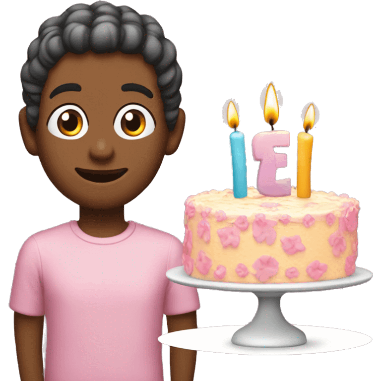 Pastel de cumpleaños con velas  emoji