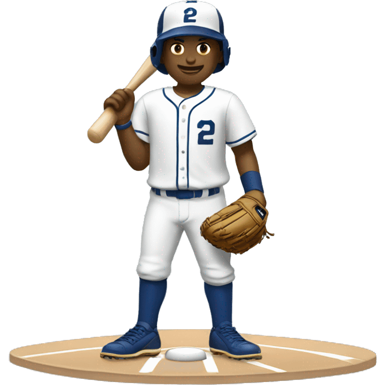 baseball player standing on 2nd base emoji