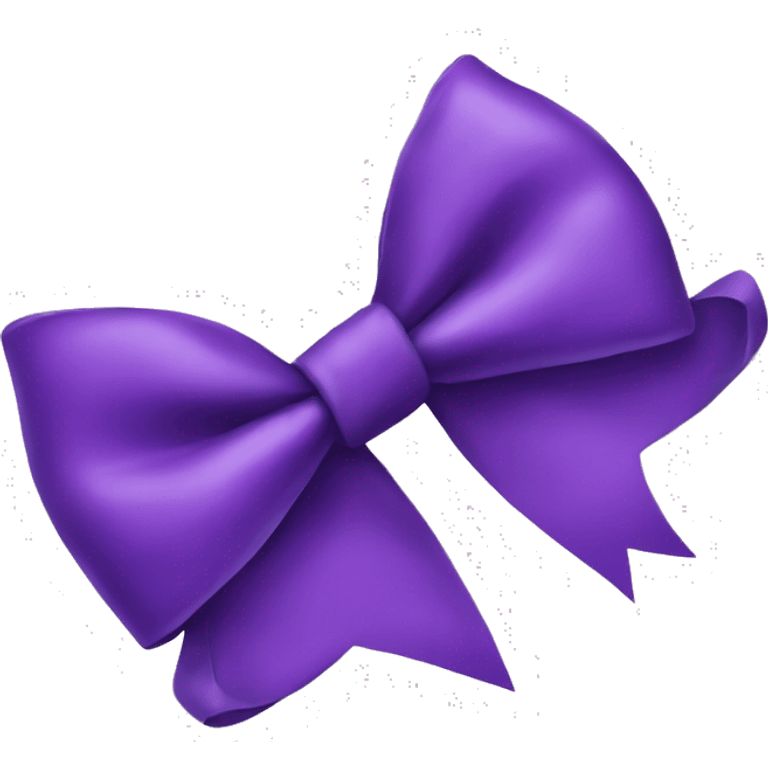 One singular purple bow emoji