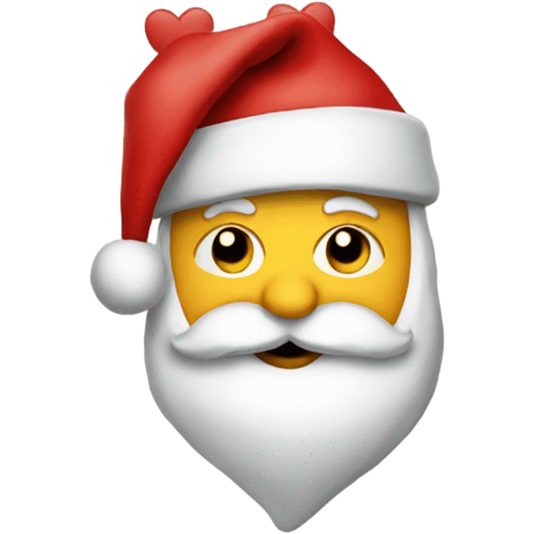 Santa face in a heart emoji