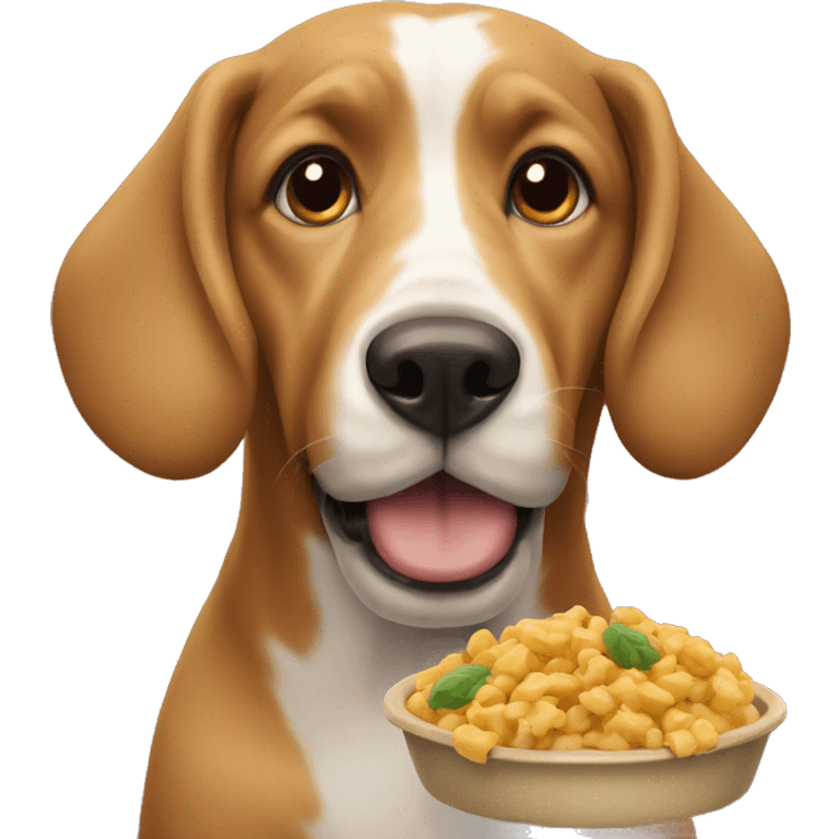 Dog with food emoji