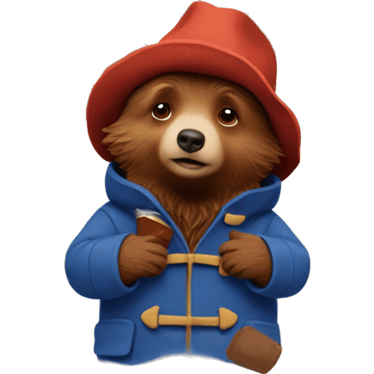 Paddington with cocoa emoji