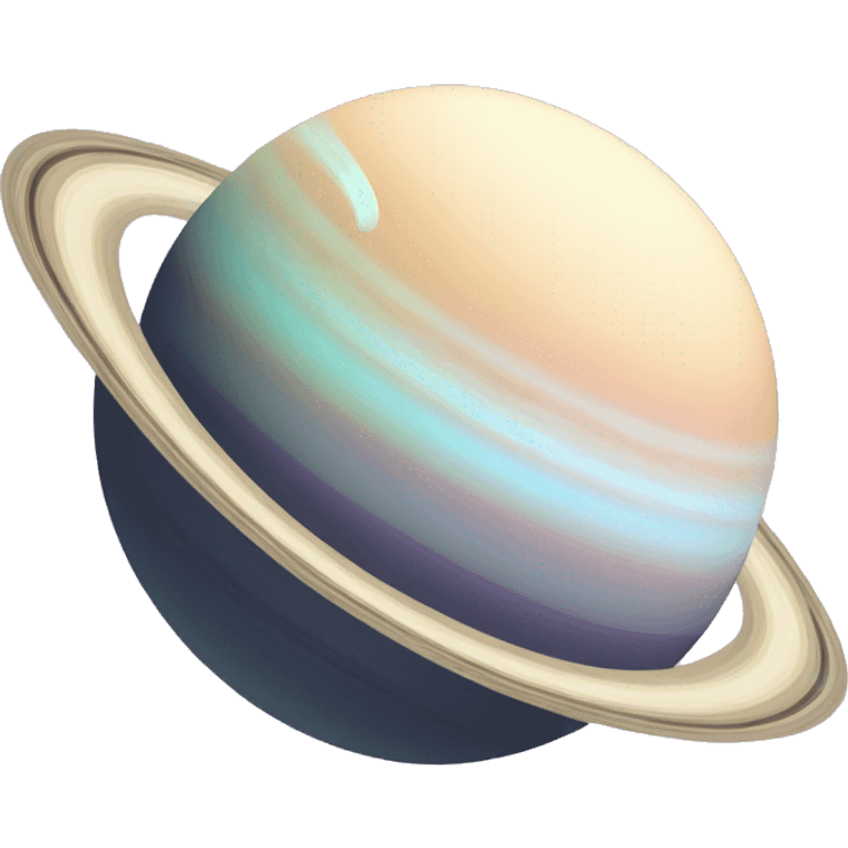 Pastel saturn rings and moon emoji