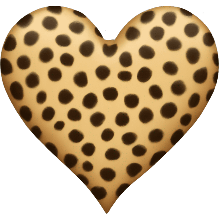 Cheetah print heart emoji