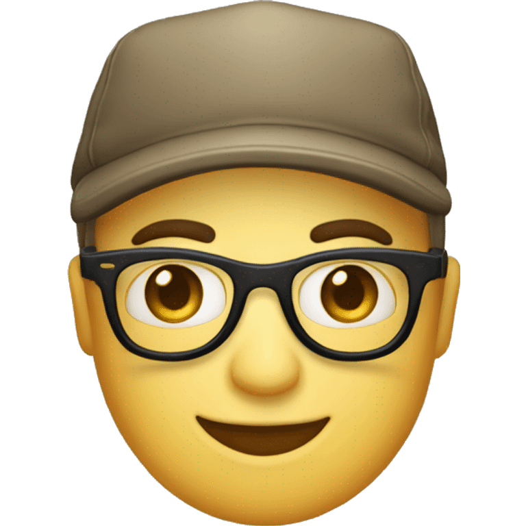 Con gorra y gafas  de guaracha  emoji