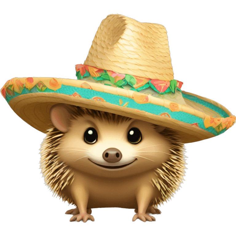 hedgehog in a sambrero  emoji