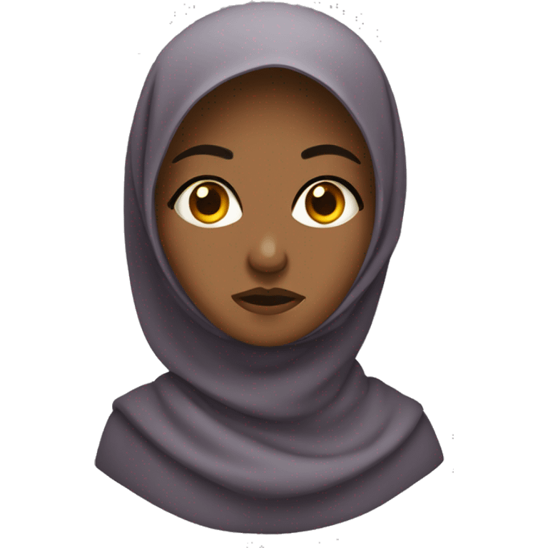 African muslimah annoyed  emoji