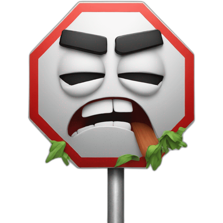 Angry stop sign emoji