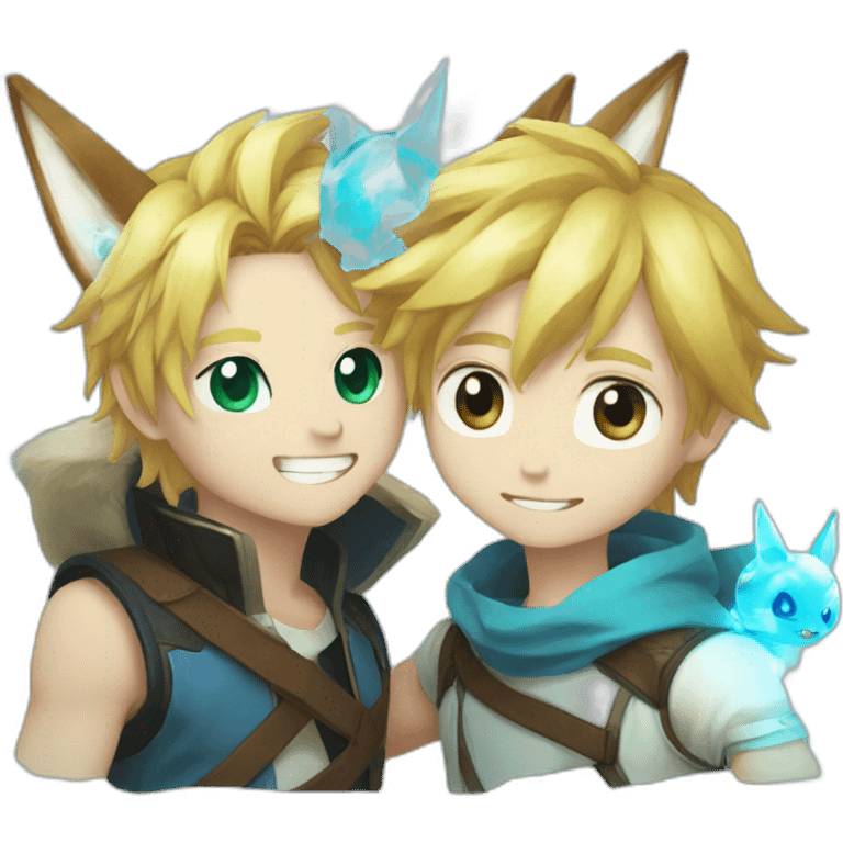 ezreal with a glaceon emoji