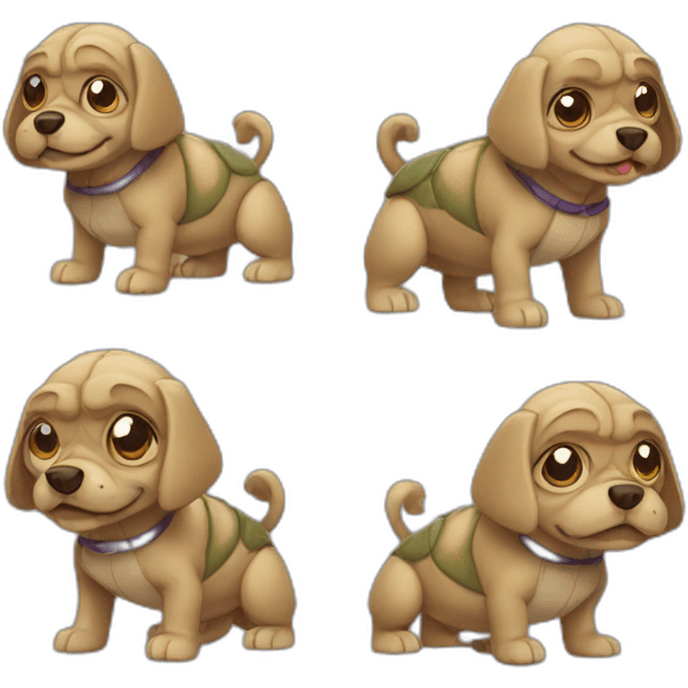 Cartoon turtledog  emoji