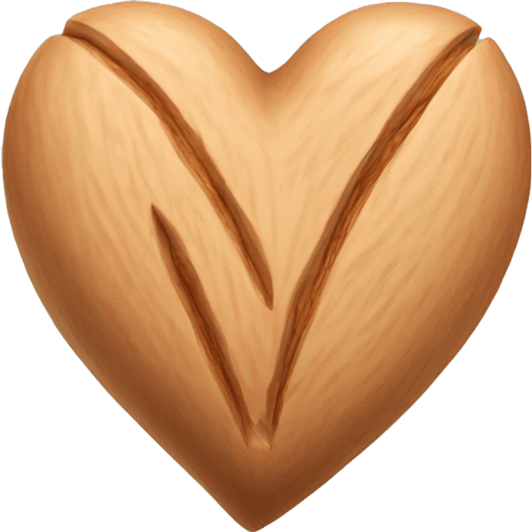 Almond colour heart emoji